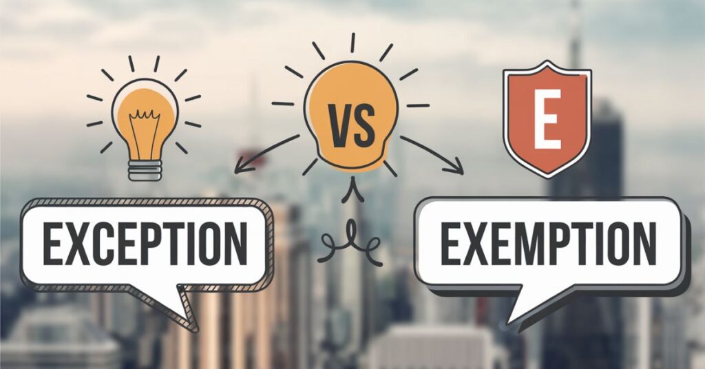 Understanding Exception vs Exemption