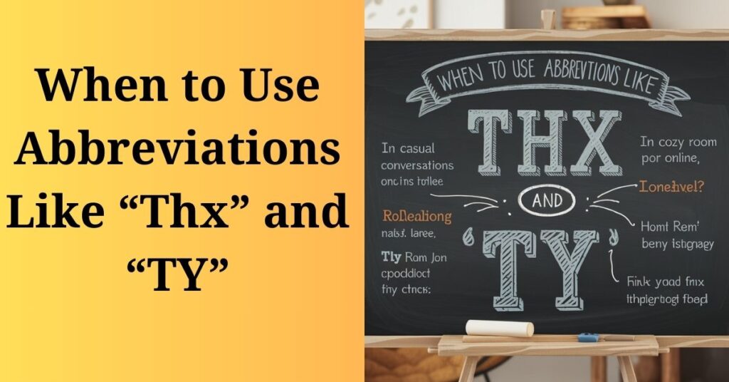 Abbreviations Like “Thx” and “TY”