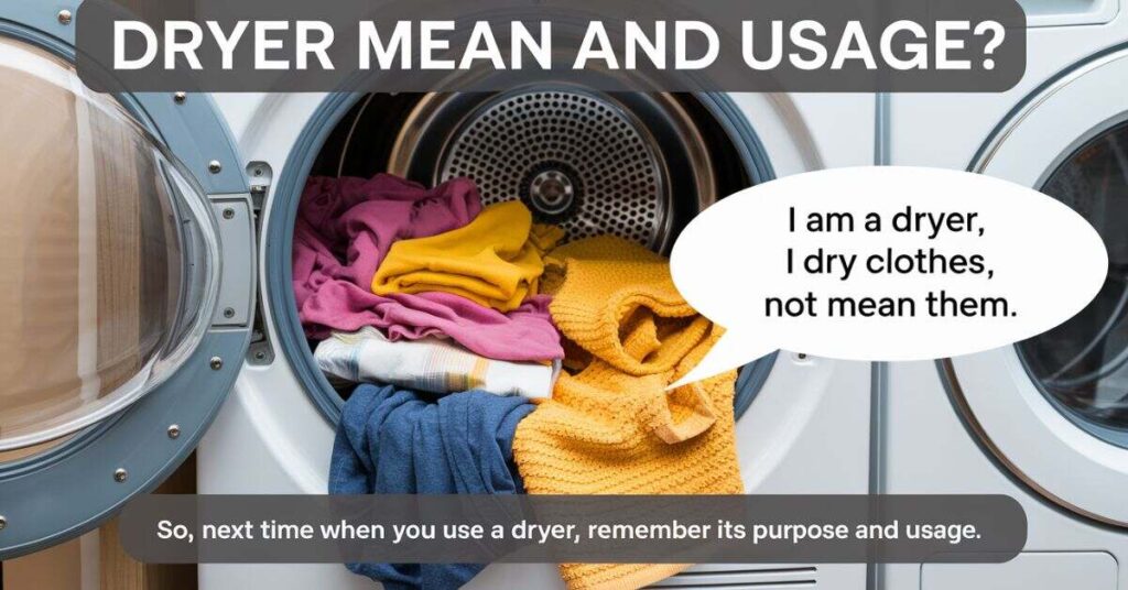 What Does Dryer Mean and Usage?