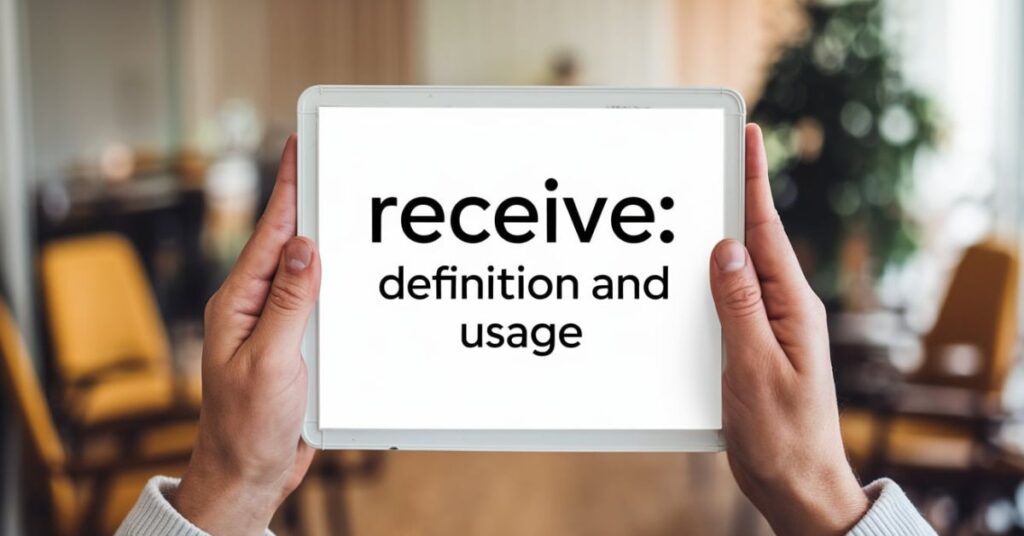 Receive: Definition and Usage