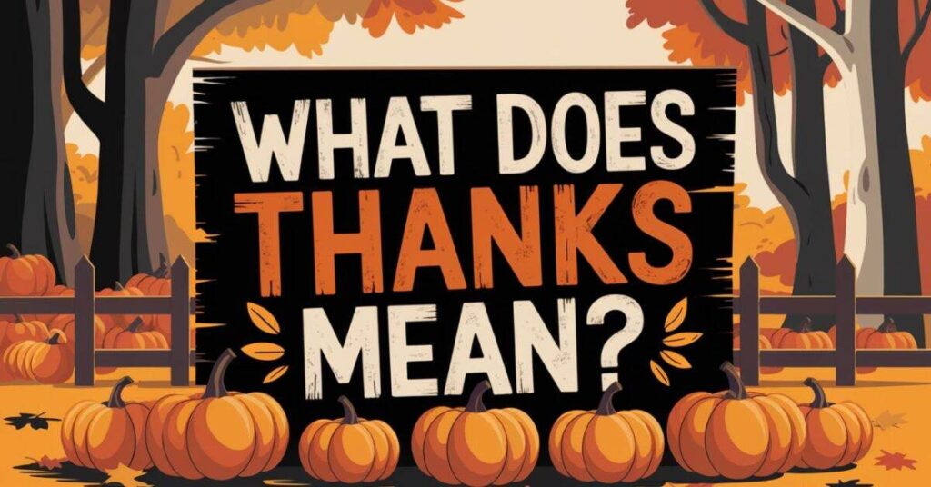 What Does Thanks Mean?