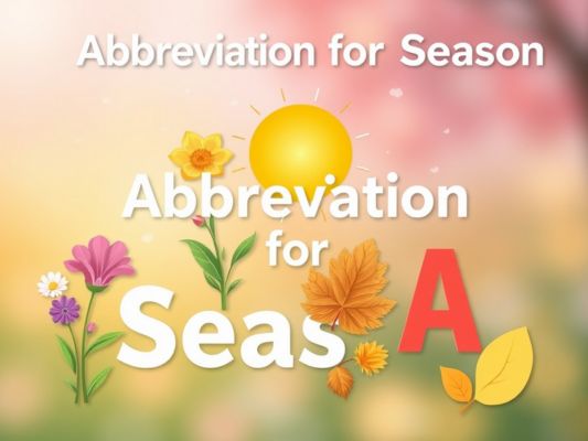 Abbreviation for Season