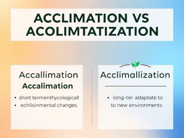 Acclimation vs Acclimatization