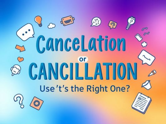 Cancelation or Cancellation Usage