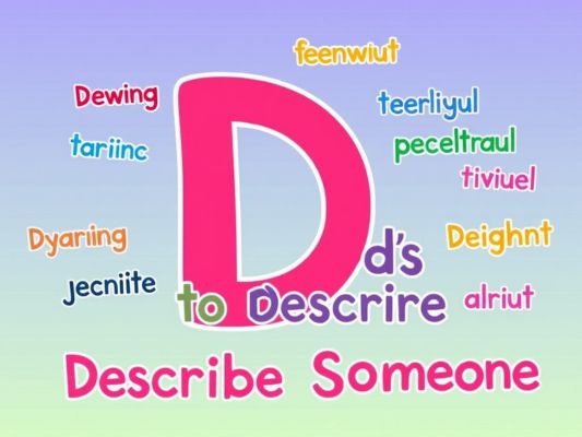 D Words to Describe Someone