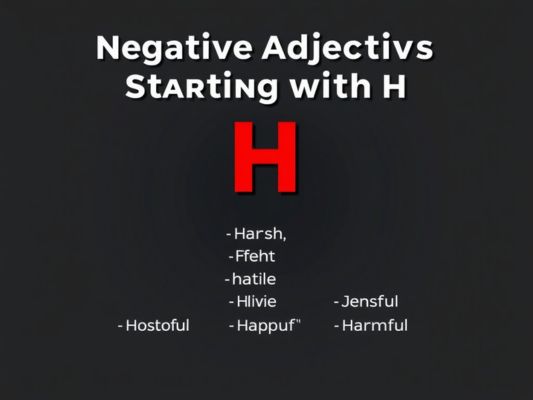 Negative Adjectives Starting With H