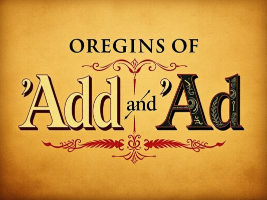 Origins of “Add” and “Ad”