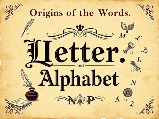 Origins of the Words “Letter” and “Alphabet”