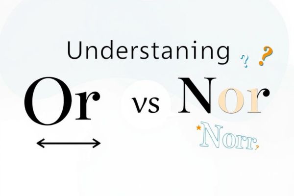 Understanding Or vs Nor