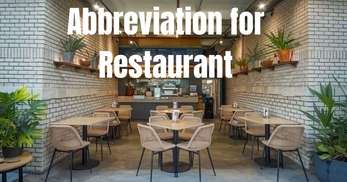 Abbreviation for Restaurants