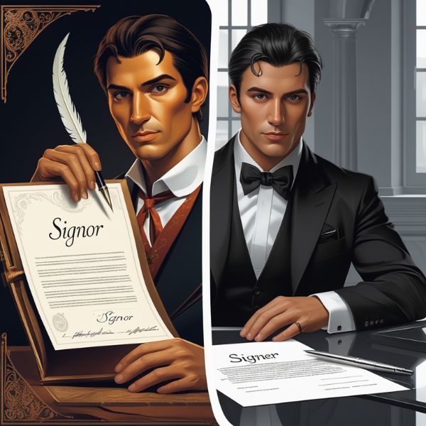 What Is the Confusion Between Signer or Signor?